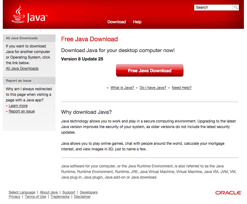 Java 8 update 131 download mac high sierra